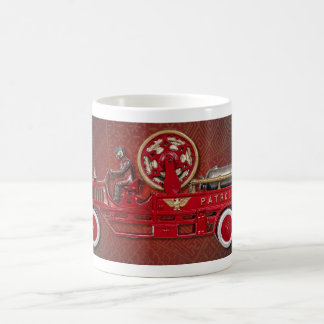 FUN RECYCLE TOYS: CAST IRON FIRE TRUCK  COFFEE MUG