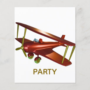 Fun Red Bi-plane Aviation Aerospace Flight Flyer