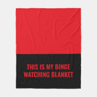 Fun Red Black Custom Quote Binge Watching