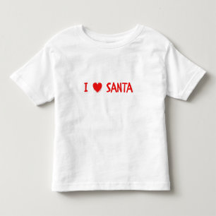 Fun Red Christmas I Love Santa Heart Toddler T-Shirt