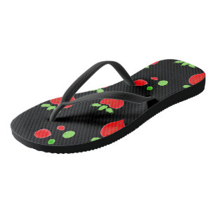Fun Red Hearts Flip Flops