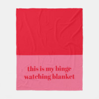 Fun Red Pink Custom Quote Binge Watching