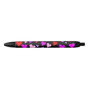 Fun Red, Pink, Purple & Magenta Hearts Pattern Pen