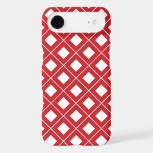 Fun red white diamond pattern