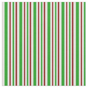 Fun Red, White, Green Christmas-Inspired Lines Fabric