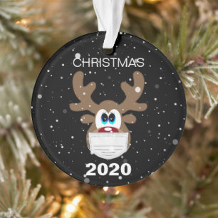 Fun Reindeer 2020 Christmas Tree Ornament