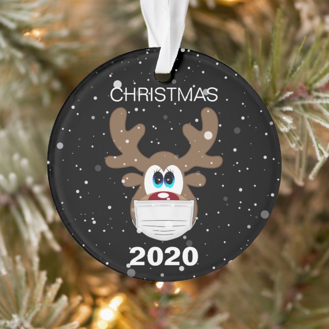 Fun Reindeer 2020 Christmas Tree Ornament (Tree)