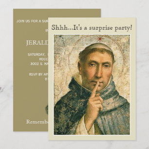 FUN RELIGIOUS SAINT DOMINIC SURPRISE PARTY EVENT INVITATION