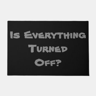 fun reminder don't forget black and grey original doormat