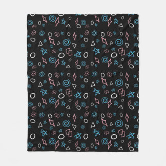 Fun repeating pattern in the trans flag colours! fleece blanket