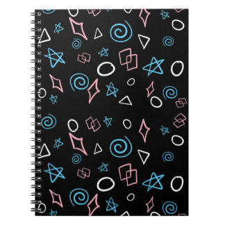 Fun repeating pattern in the trans flag colours! notebook