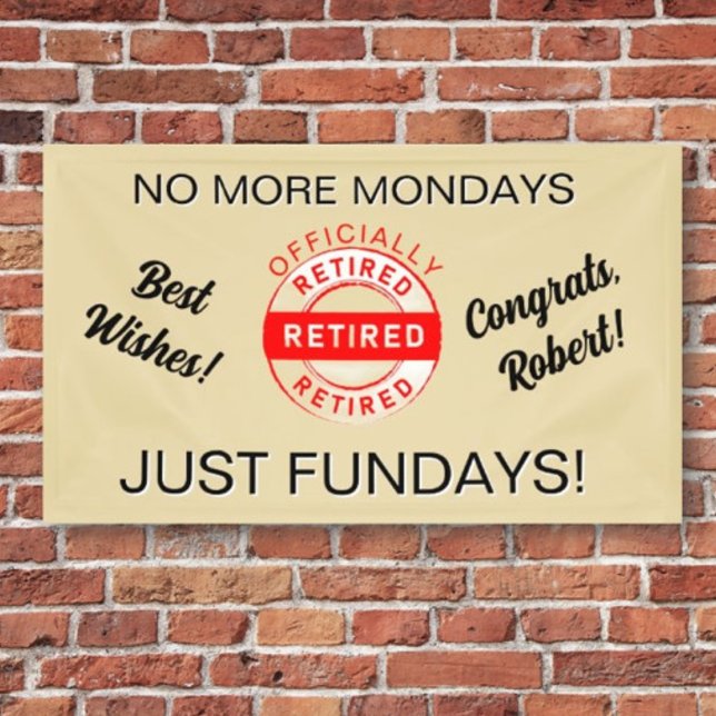 Fun Retiree Retirement Party Banner (Creator Uploaded)