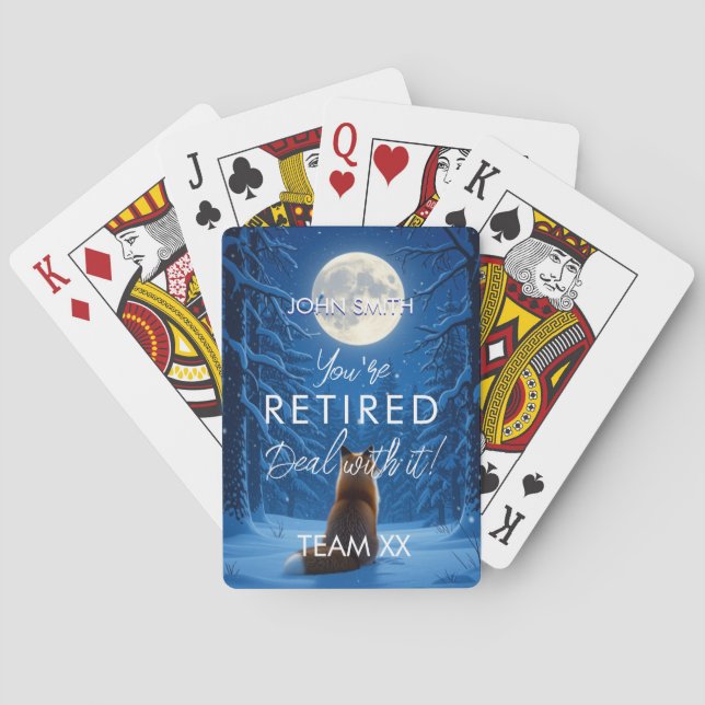 Fun Retirement Playing Cards | Custom Personaliz (Back)