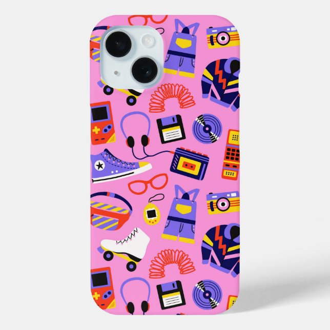Fun retro 90s nostalgia – Y2K tech and clothing Case-Mate iPhone Case (Back)