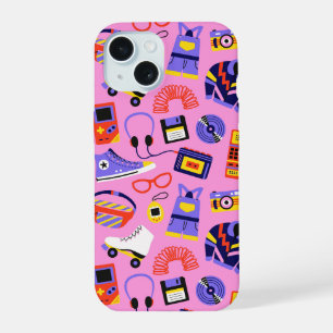 Fun retro 90s nostalgia – Y2K tech and clothing iPhone 15 Case