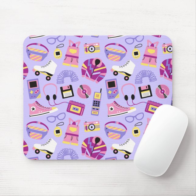 Fun retro 90s nostalgia – Y2K tech and clothing Mouse Mat (With Mouse)