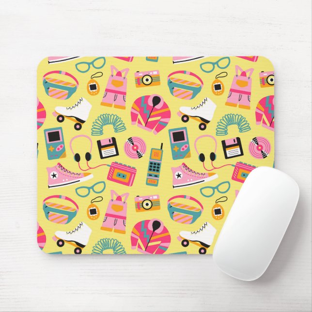 Fun retro 90s nostalgia – Y2K tech and clothing Mouse Mat (With Mouse)