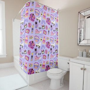 Fun retro 90s nostalgia – Y2K tech and clothing Shower Curtain