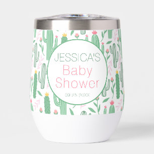 Fun Retro Cactus Succulent Floral Baby Shower