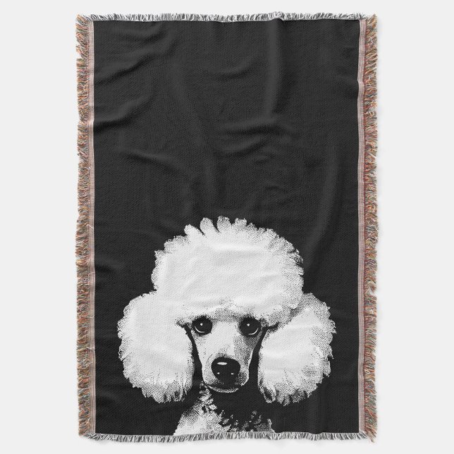 Fun Retro Chic Pop Art Poodle Throw Blanket (Fun Retro Chic Pop Art Poodle Throw Blanket)