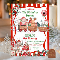 Fun Retro Christmas Express Birthday
