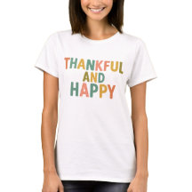 Fun Retro Colourful Pattern Thankful and Happy