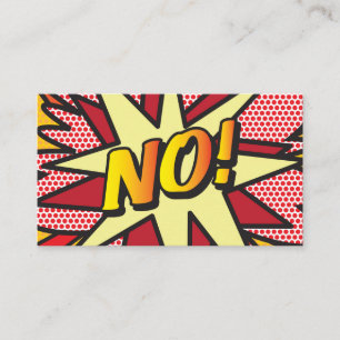 Fun Retro Comic Book NO Business Card