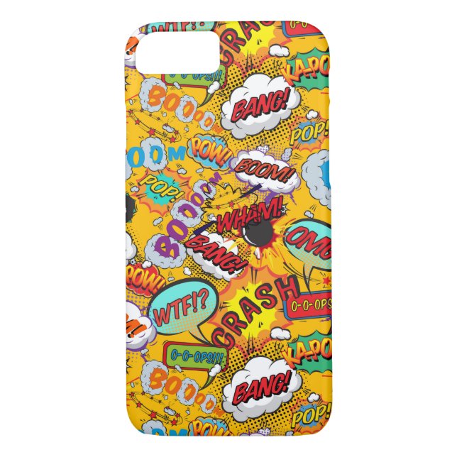 Fun Retro Comic Book Pop Art Explosions Case-Mate iPhone Case (Back)