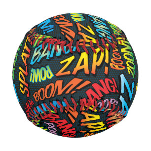 Fun Retro Comic Book Pop Art Sounds Baseball