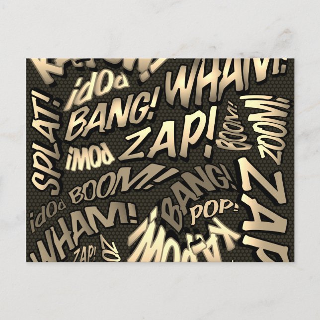 Fun Retro Comic Book Pop Art Vintage Postcard (Front)