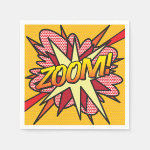 Fun Retro Comic Book ZOOM Napkin