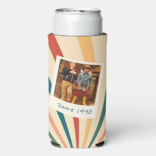 Fun Retro Custom 40th Birthday Vintage Can Cooler