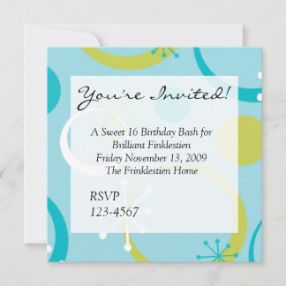 Fun Retro Dots Invitation