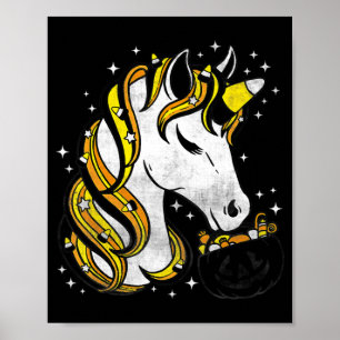 Fun Retro Halloween Gifts Boonicorn Ghost Cute Can Poster