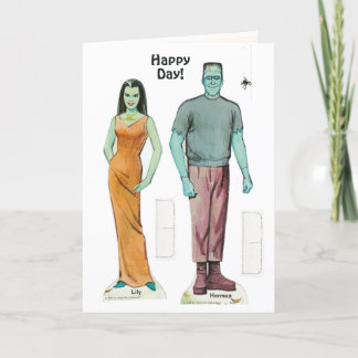Fun Retro Munster's 👾 Reproduction Paper Doll toy Card