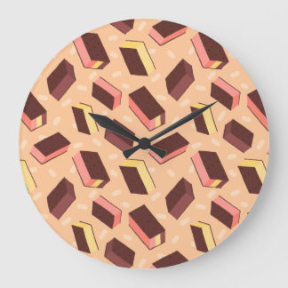 Fun Retro Neapolitan Ice Cream Sandwich Large Clock