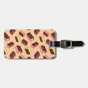 Fun Retro Neapolitan Ice Cream Sandwich Luggage Tag