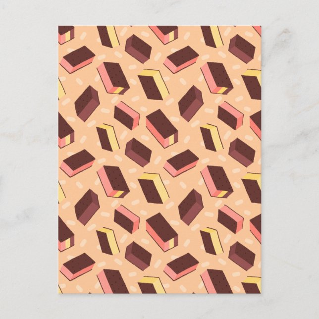 Fun Retro Neapolitan Ice Cream Sandwich Postcard (Front)