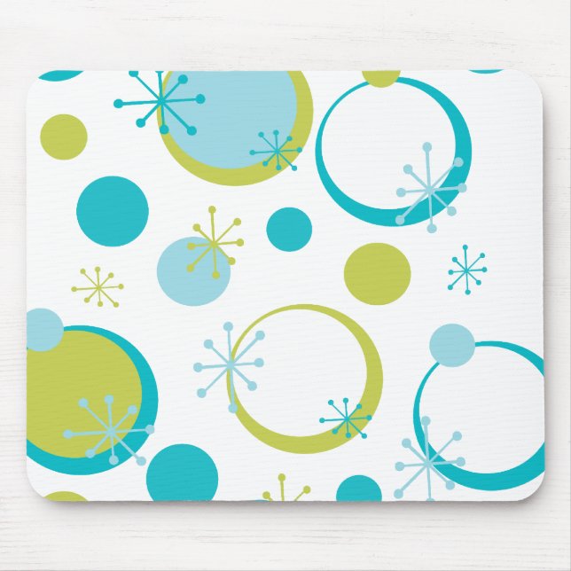 Fun Retro Pattern Mouse Mat (Front)