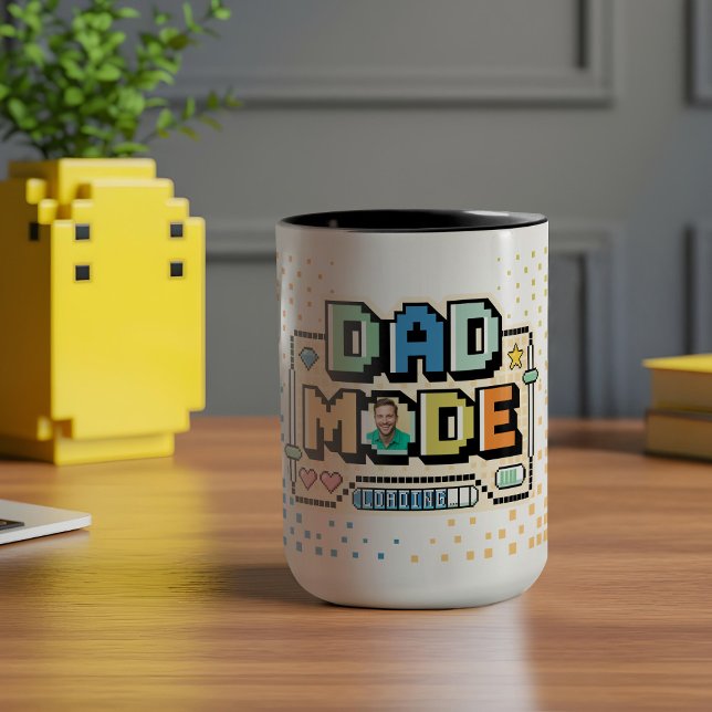 Fun Retro Pixel Level Up Dad Gamer Player  Mug (Fun Retro Pixel Level Up Dad Gamer Player Mug)