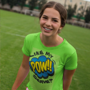 Fun Retro Pop Art Pickleball Girls T-Shirt