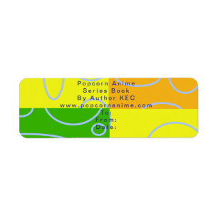 Fun Retro Quad Abstract Loops Yellow Green Orange
