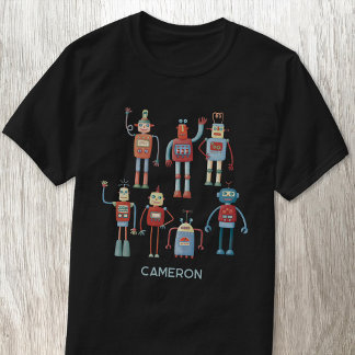 Fun Retro Robot Personalised T-Shirt