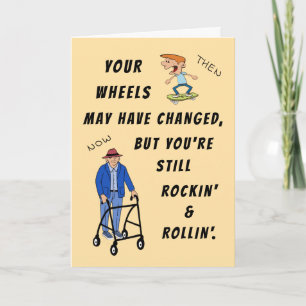 Fun Retro Senior Moment Happy Birthday Card       