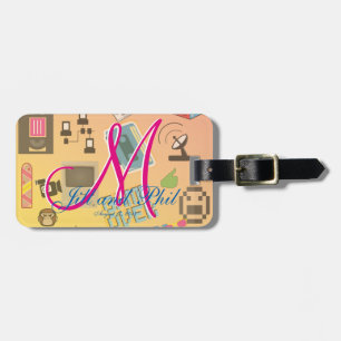 Fun Retro Video Gamer 🎮 Nerd Alert  Luggage Tag