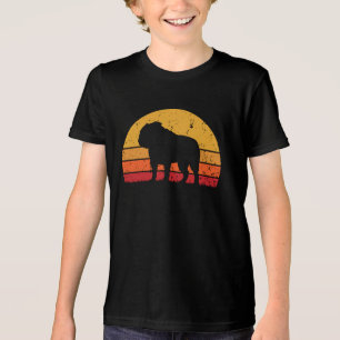 Fun Retro Vintage Sunset Bulldog Tri-Blend Shirt
