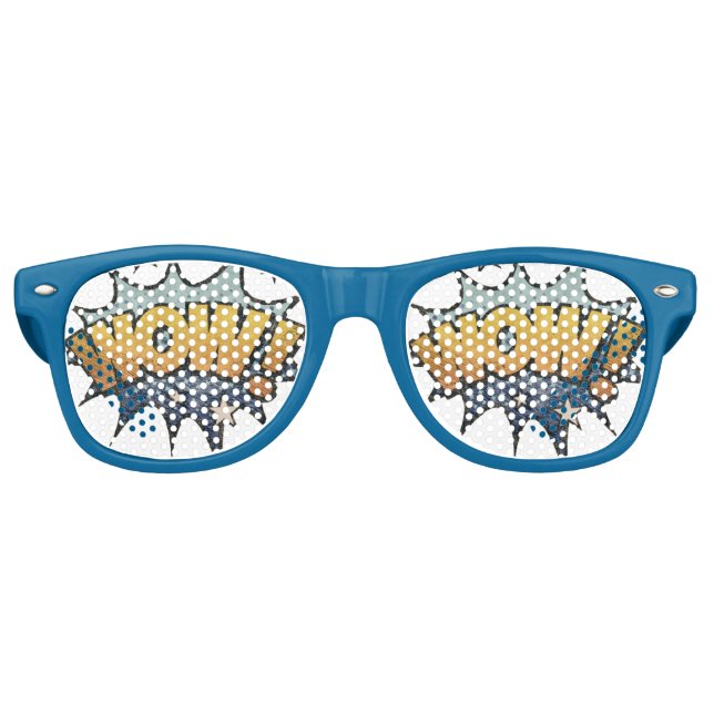 Fun Retro WOW! Comic Book Speech Retro Sunglasses (Front)