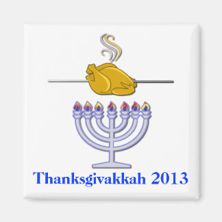 Fun Roasting Turkey Thanksgivakkah Commemorative Magnet