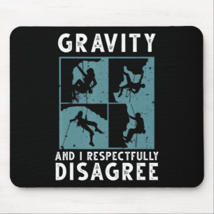Fun Rock Climbing Art For Men Women Bouldering Cli Mouse Mat