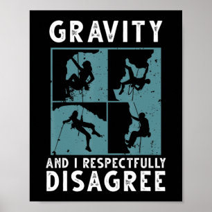 Fun Rock Climbing Art For Men Women Bouldering Cli Poster